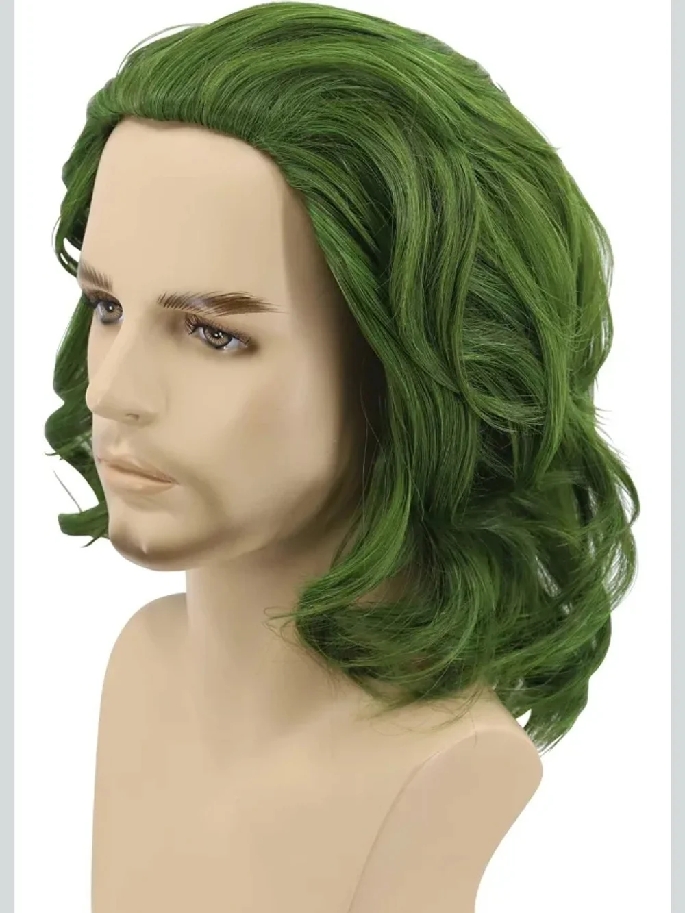 Green Short Wavy Wig - Fashion Hair